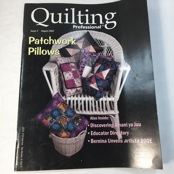 Quilting Professional Magazine Issue 4 August 2002 Patchwork Pillows Patterns - Picture 1 of 9